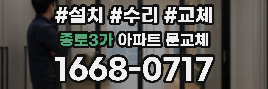 종로3가 아파트 문교체