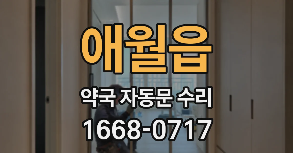애월읍 약국 자동문 수리