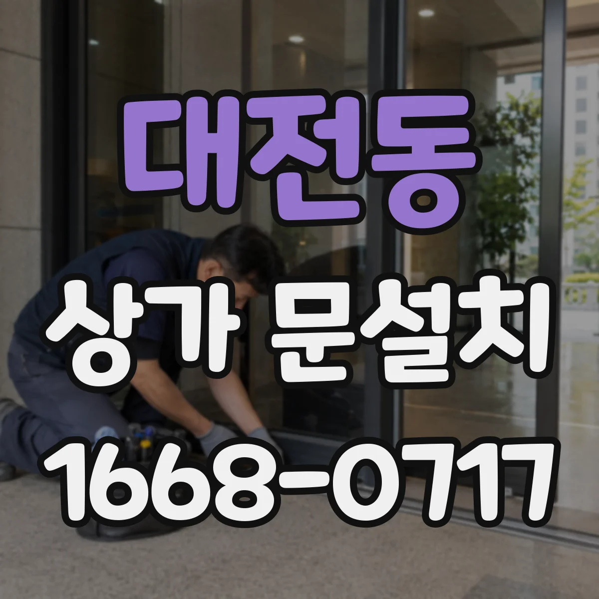 대전동 상가 문설치
