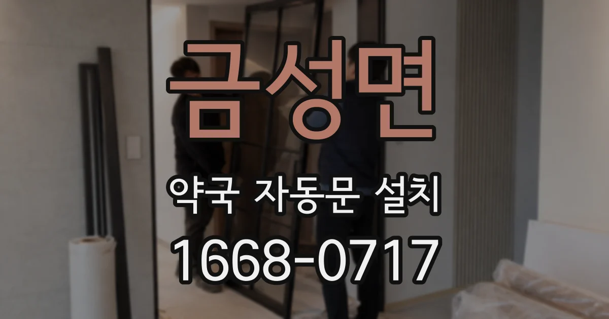 금성면 약국 자동문 설치