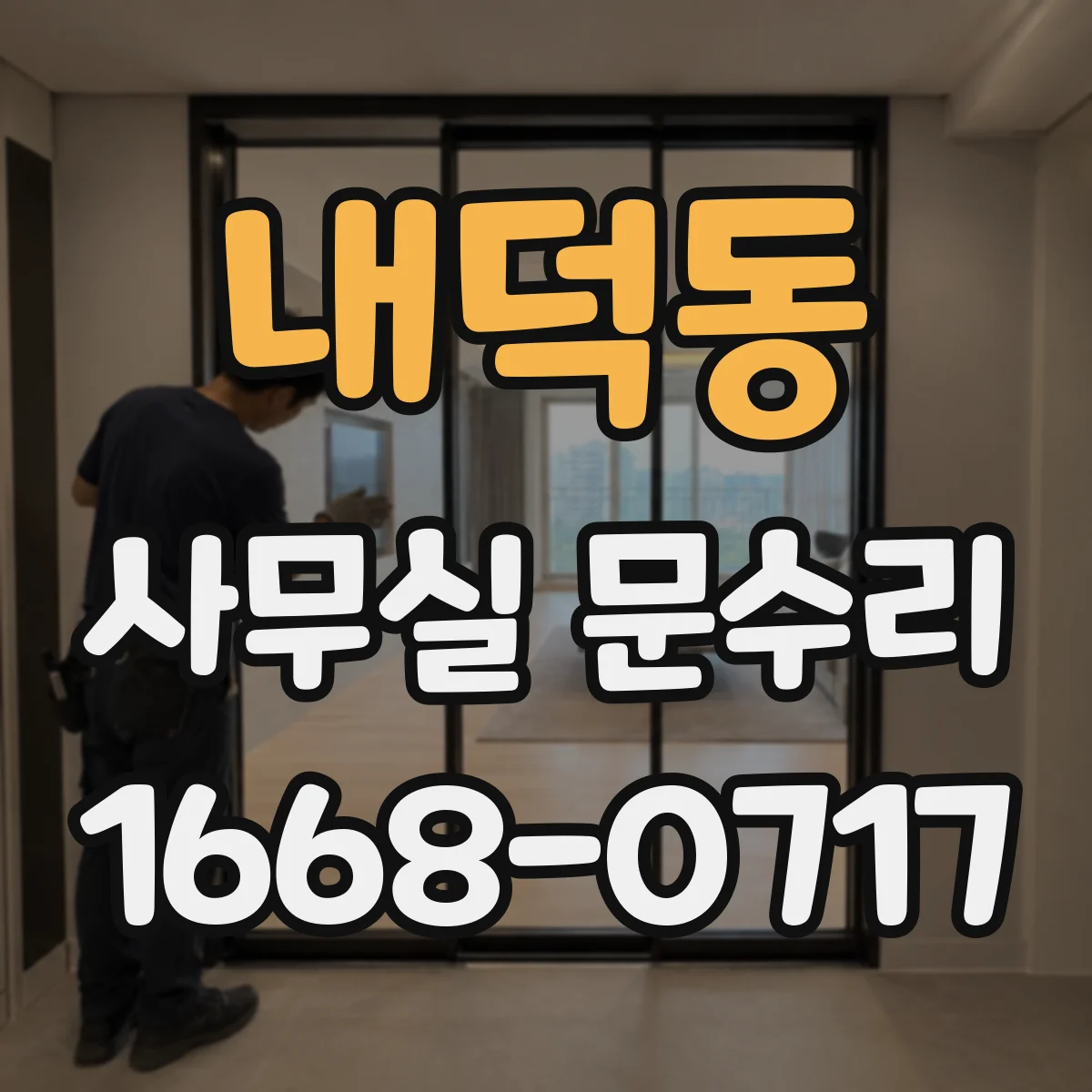 내덕동 사무실 문수리