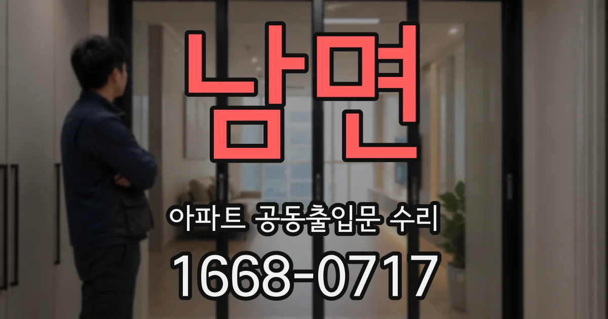 남면 아파트 공동출입문 수리