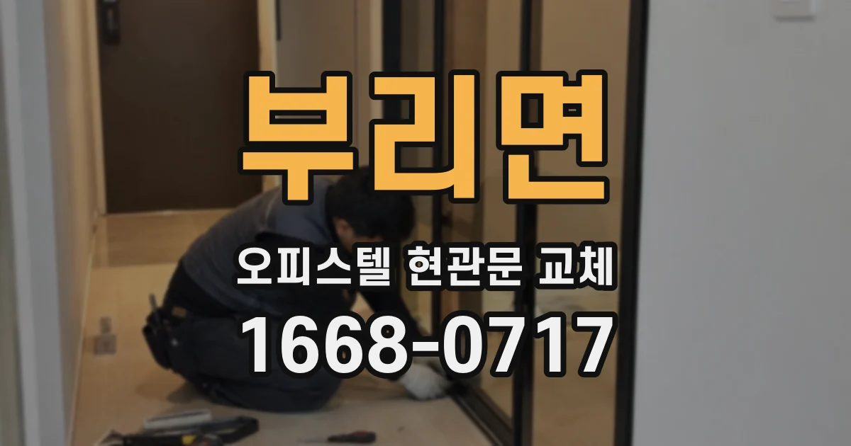 부리면 오피스텔 현관문 교체