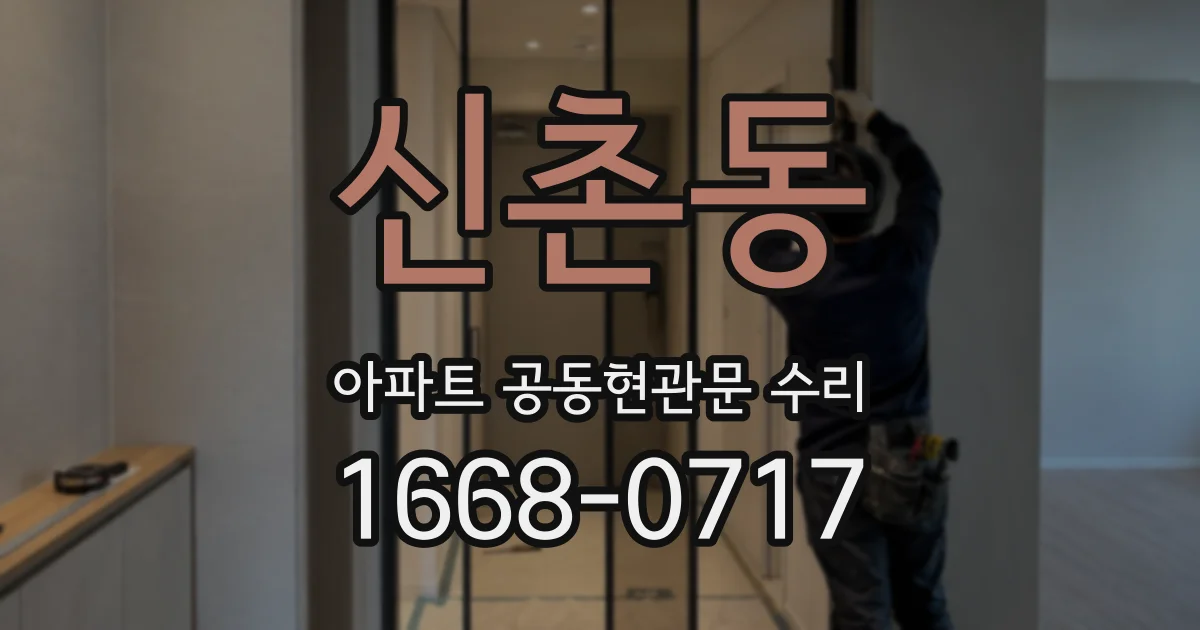 신촌동 아파트 공동현관문 수리