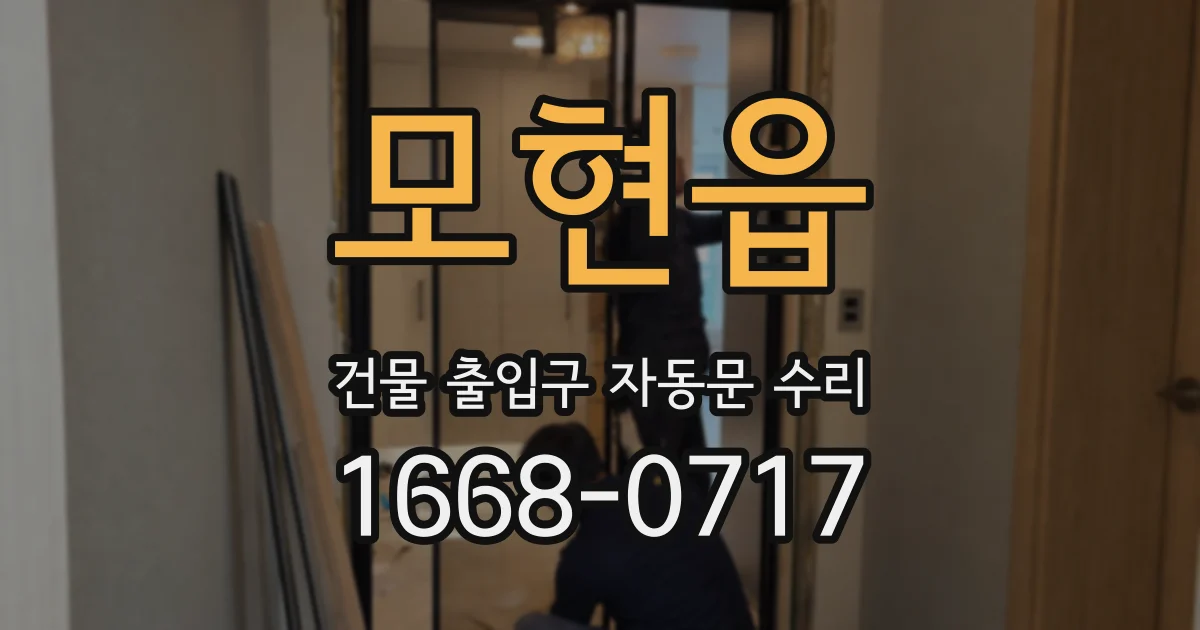 모현읍 건물 출입구 자동문 수리