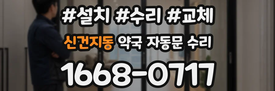 신건지동 약국 자동문 수리