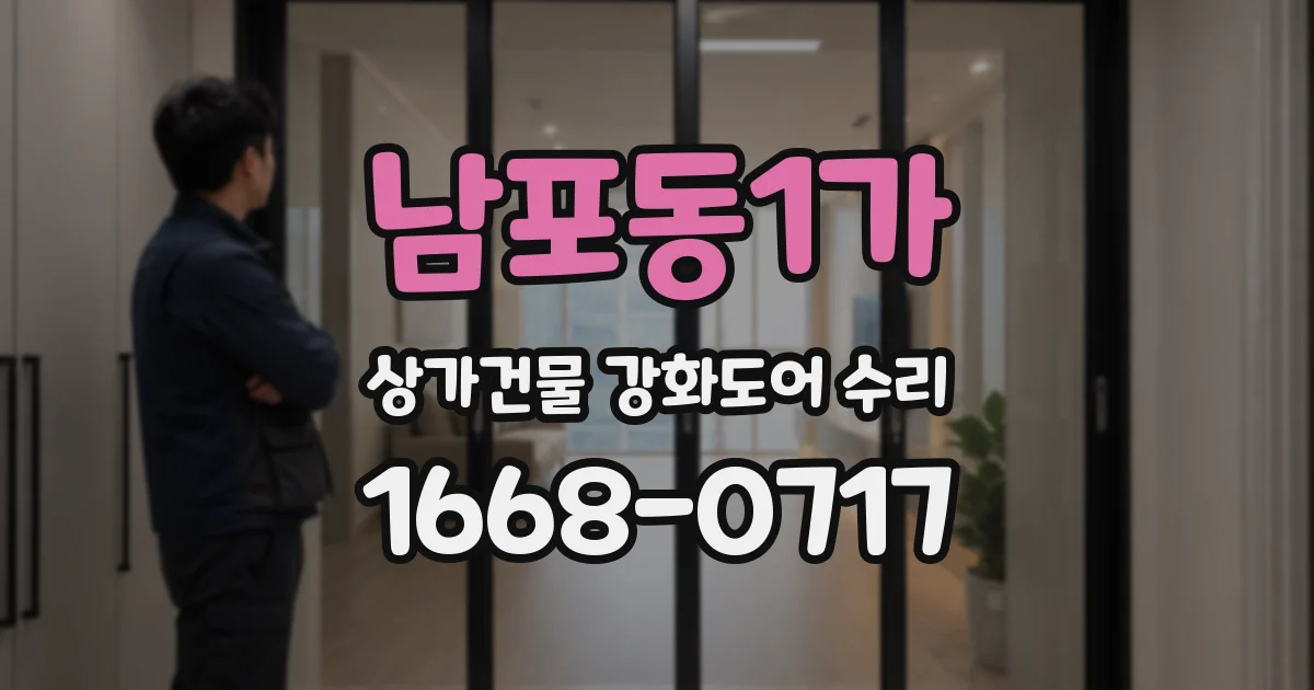 남포동1가 상가건물 강화도어 수리