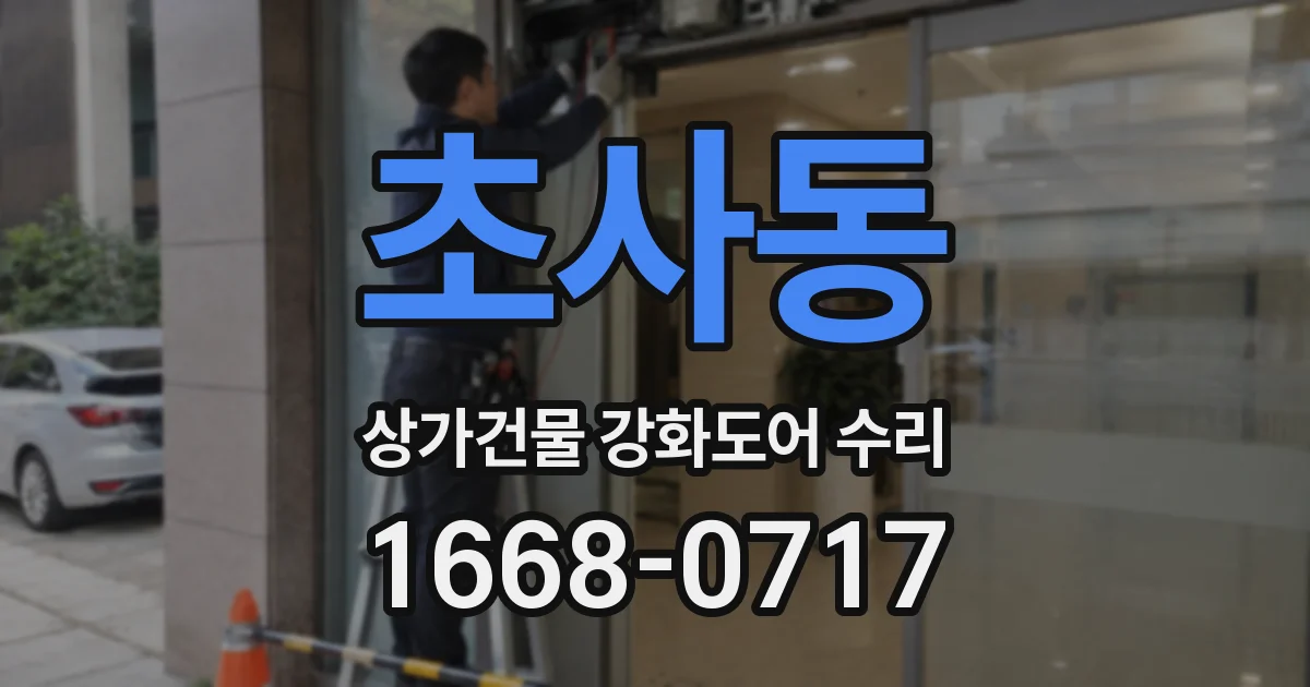 초사동 상가건물 강화도어 수리