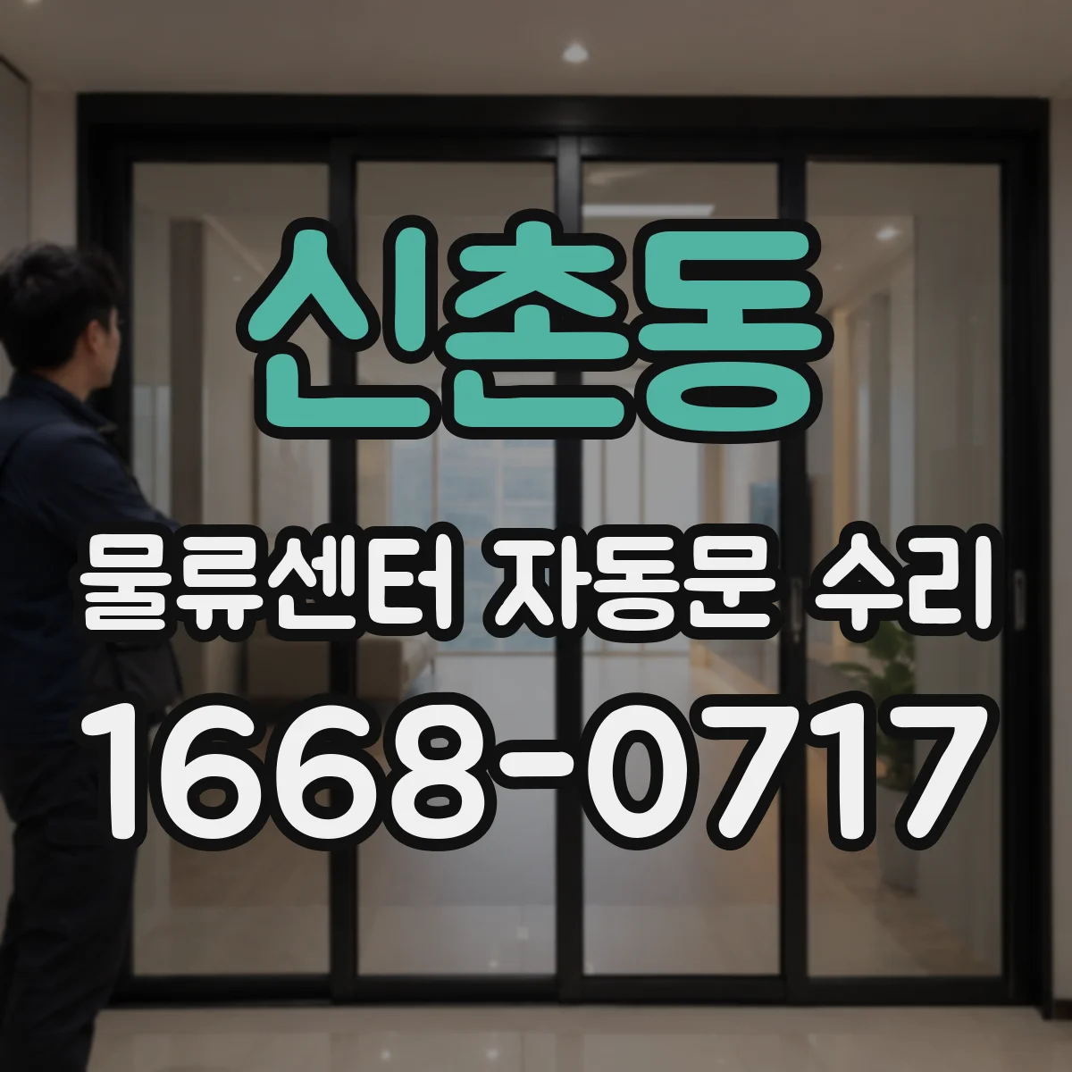 신촌동 물류센터 자동문 수리
