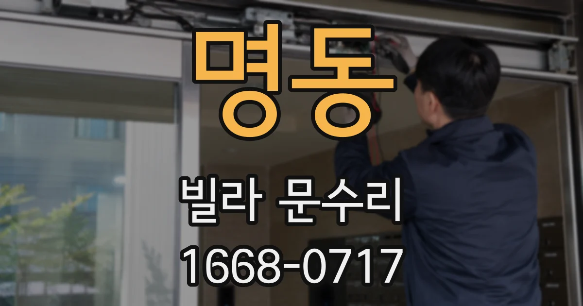 명동 빌라 문수리