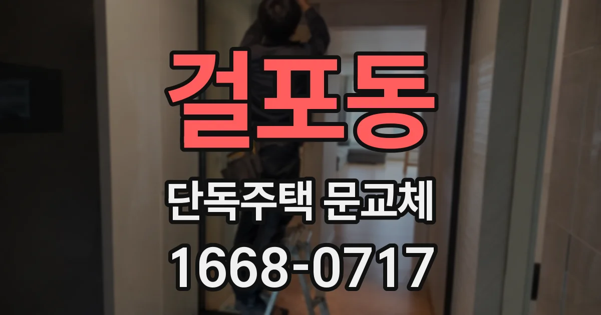 걸포동 단독주택 문교체