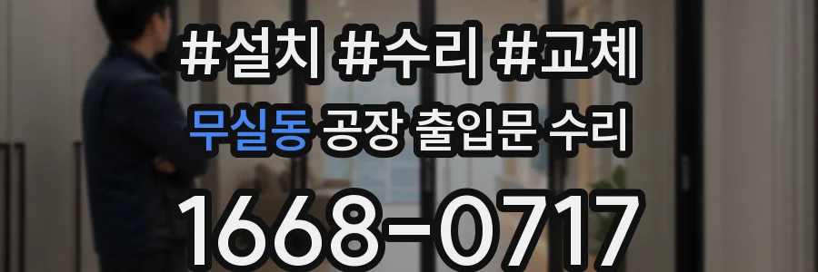 무실동 공장 출입문 수리