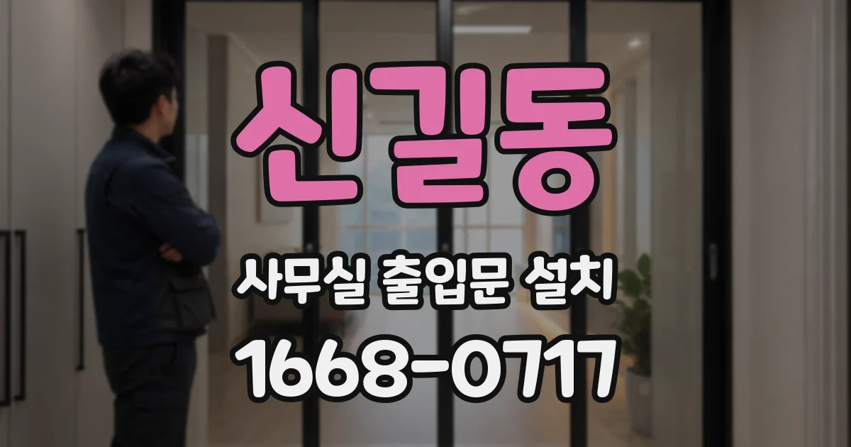 신길동 사무실 출입문 설치