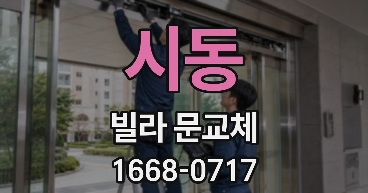 시동 빌라 문교체