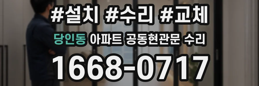 당인동 아파트 공동현관문 수리