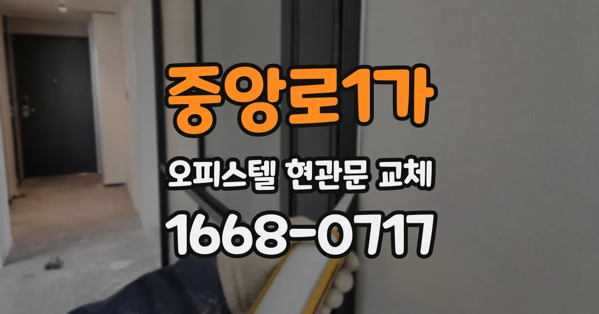 중앙로1가 오피스텔 현관문 교체