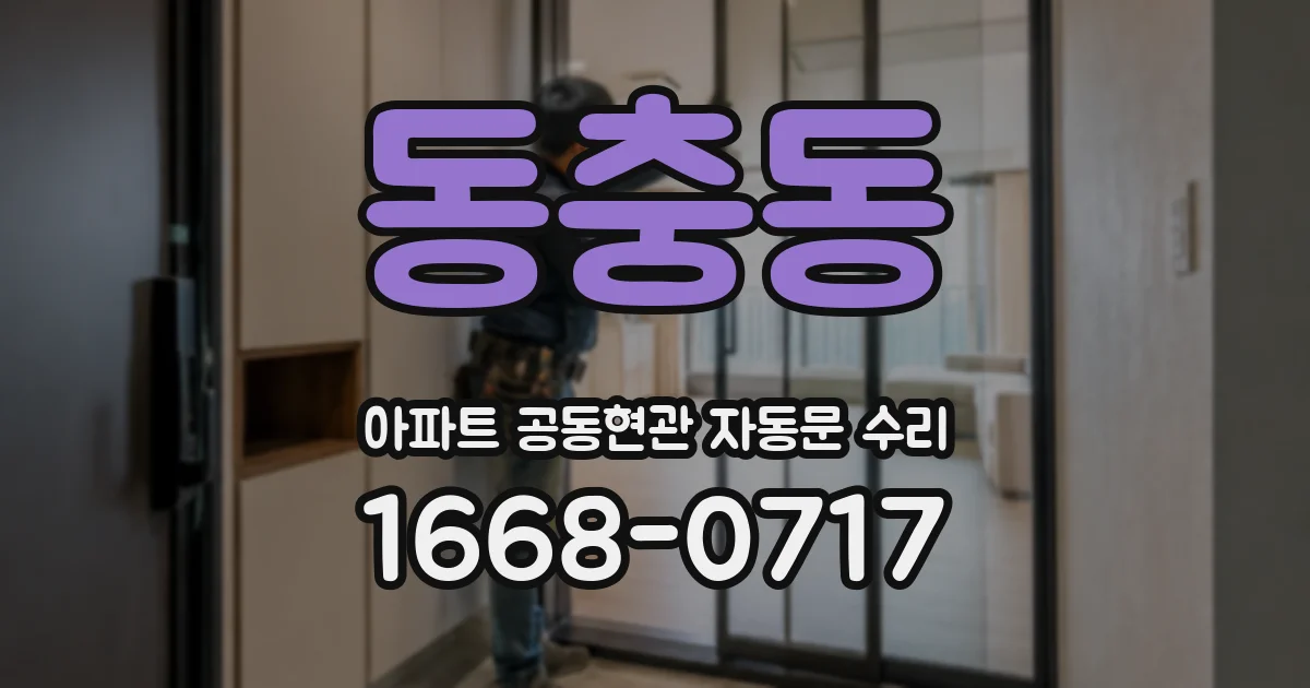 동충동 아파트 공동현관 자동문 수리