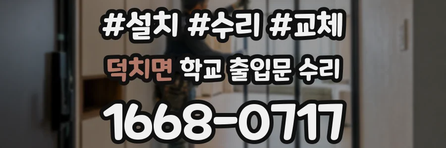 덕치면 학교 출입문 수리