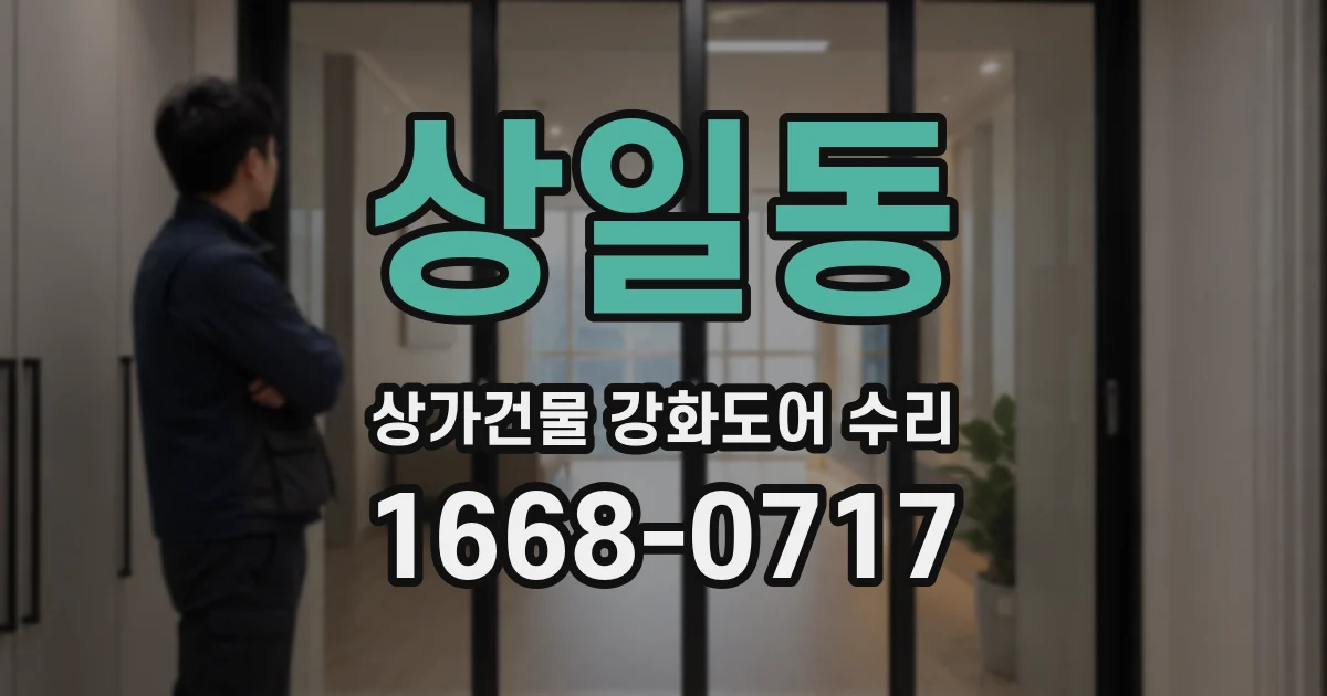 상일동 상가건물 강화도어 수리