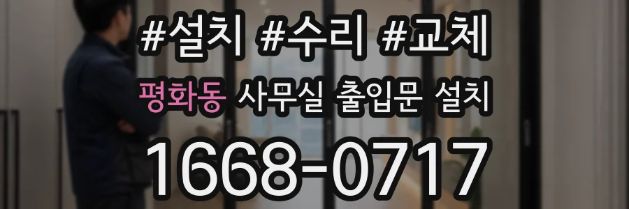 평화동 사무실 출입문 설치