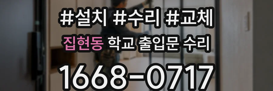 집현동 학교 출입문 수리
