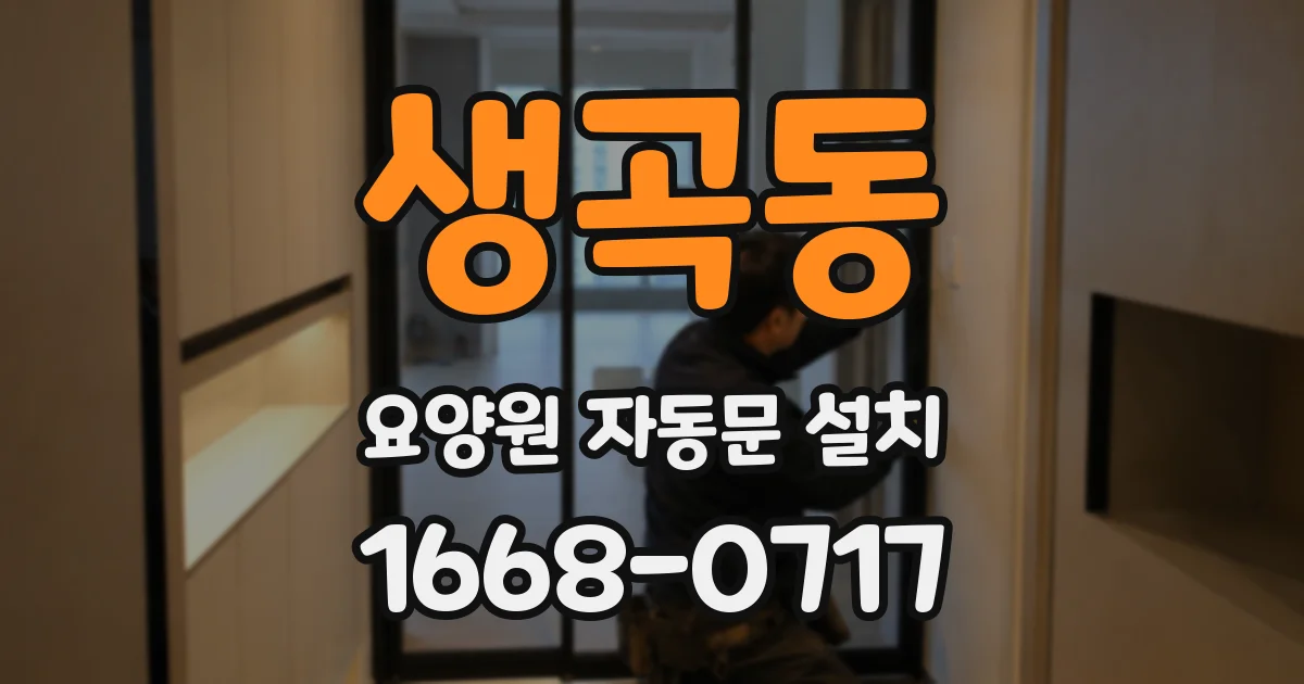 생곡동 요양원 자동문 설치