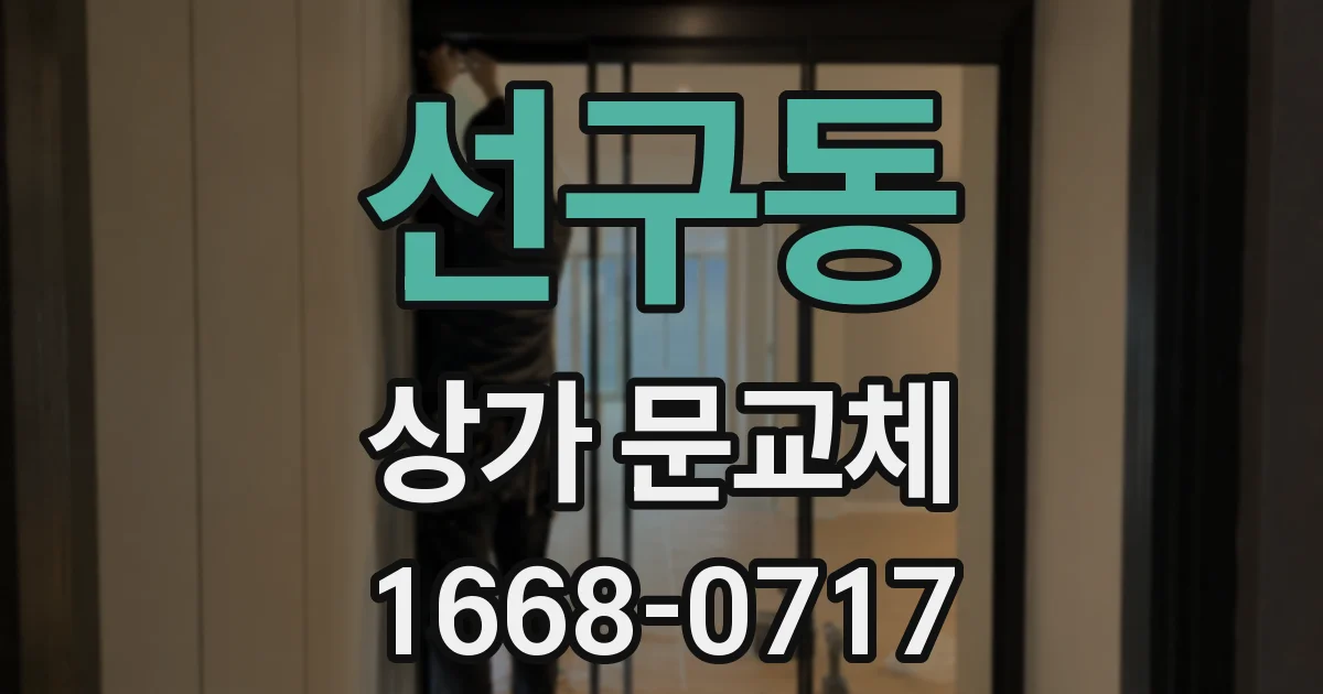 선구동 상가 문교체