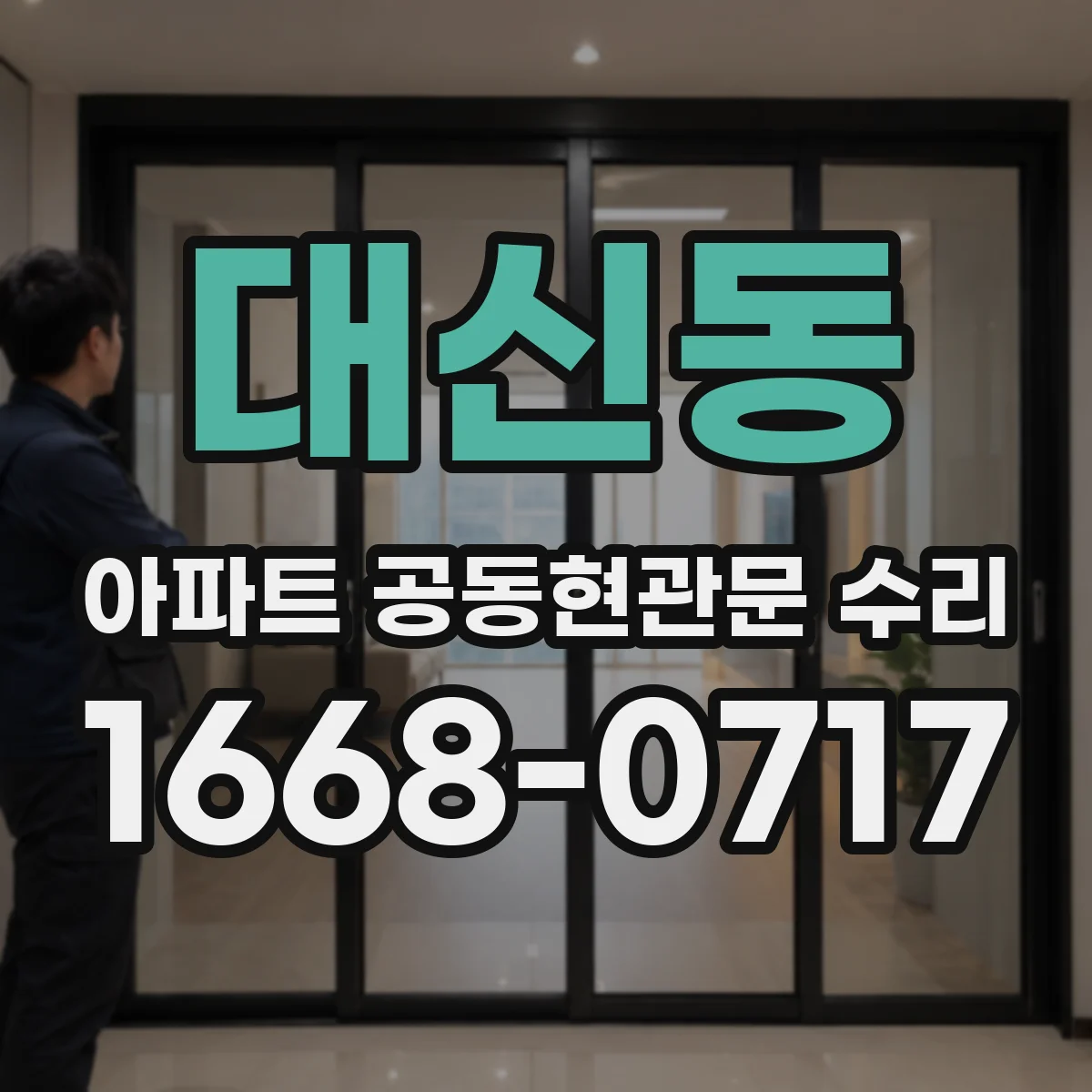 대신동 아파트 공동현관문 수리