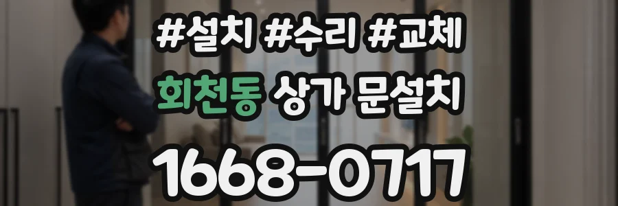 회천동 상가 문설치