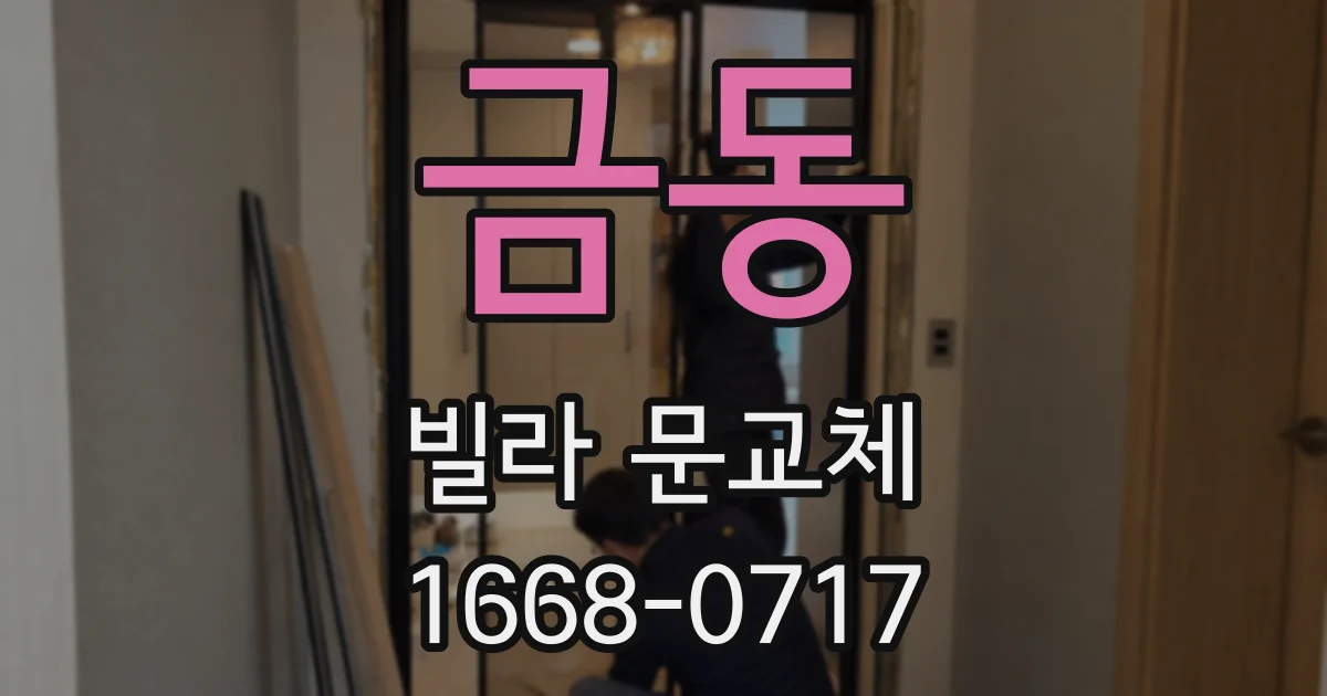 금동 빌라 문교체