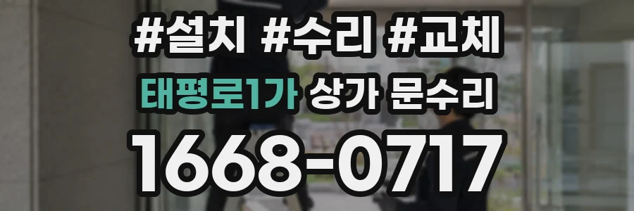 태평로1가 상가 문수리