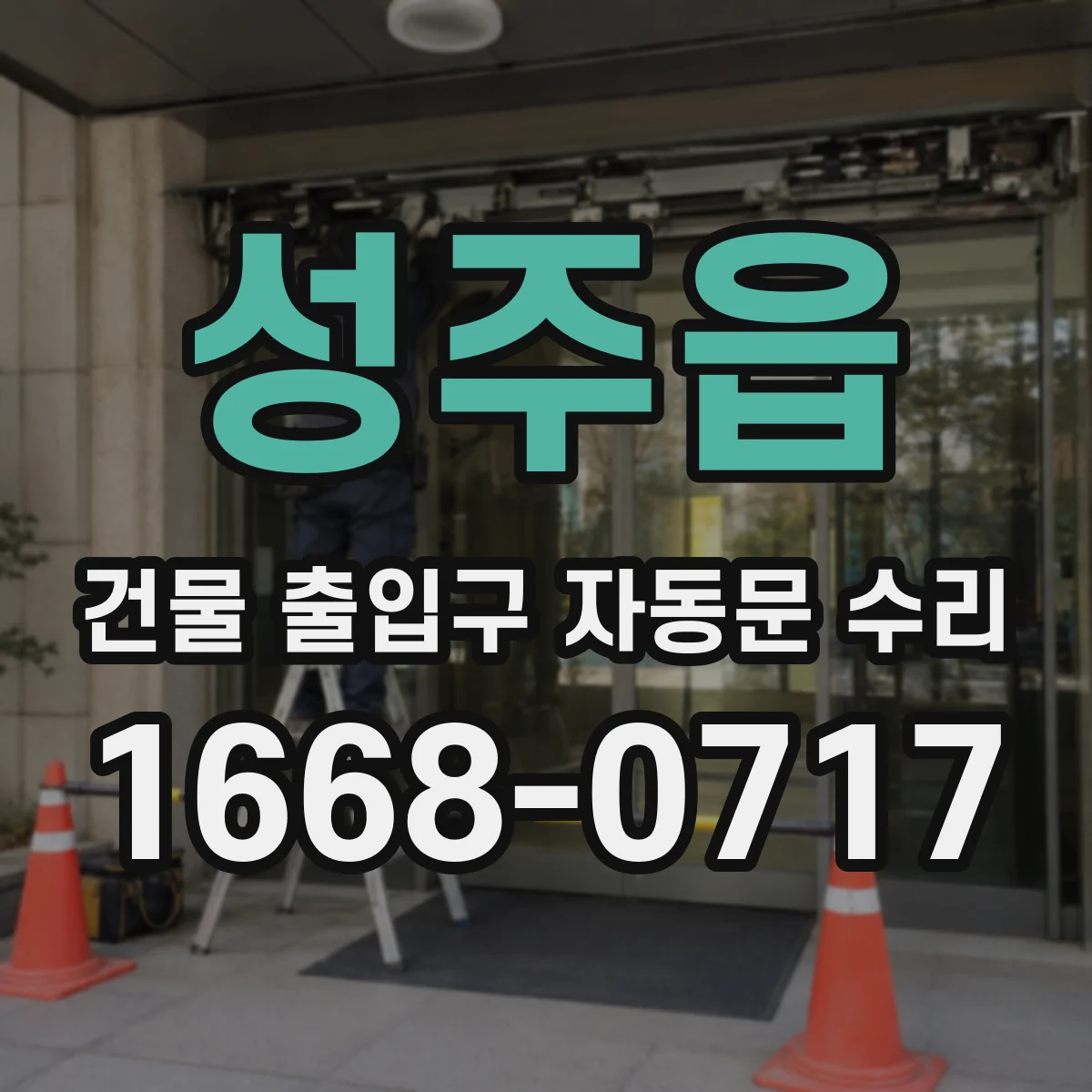 성주읍 건물 출입구 자동문 수리