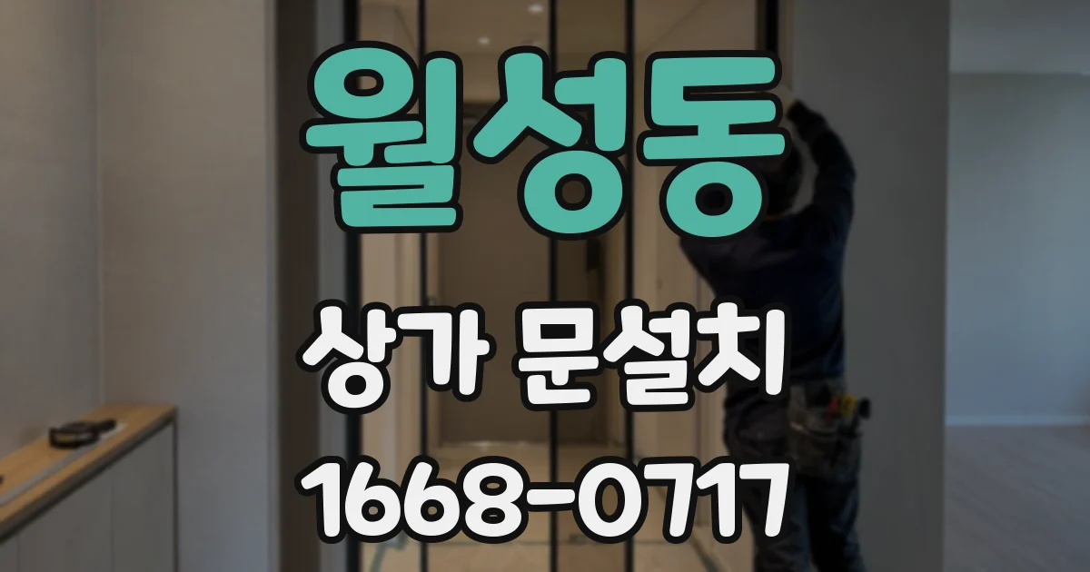 월성동 상가 문설치