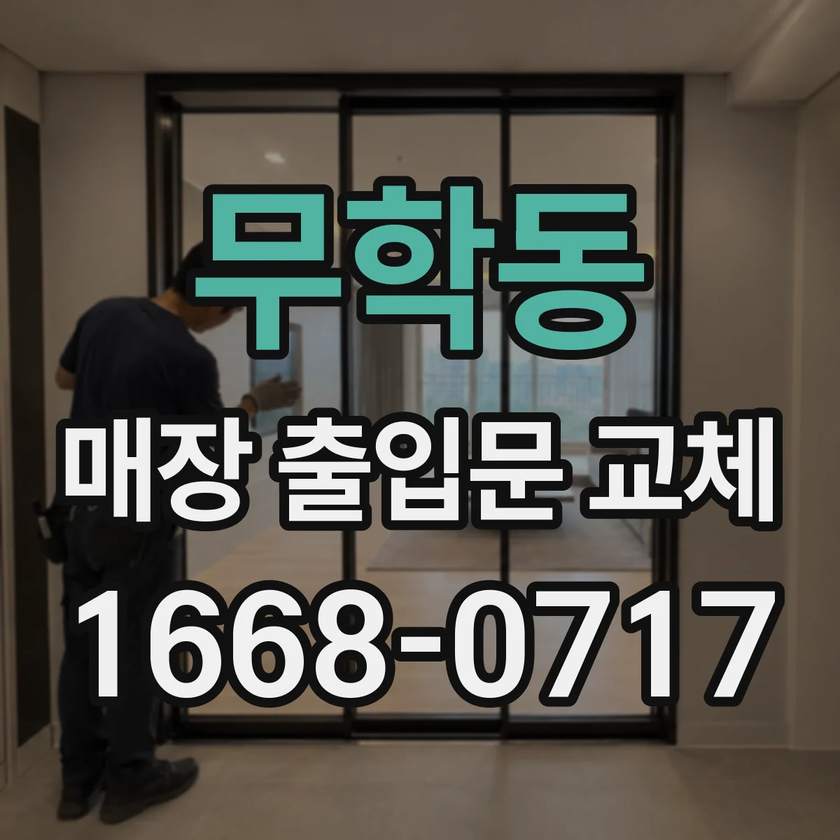 무학동 매장 출입문 교체