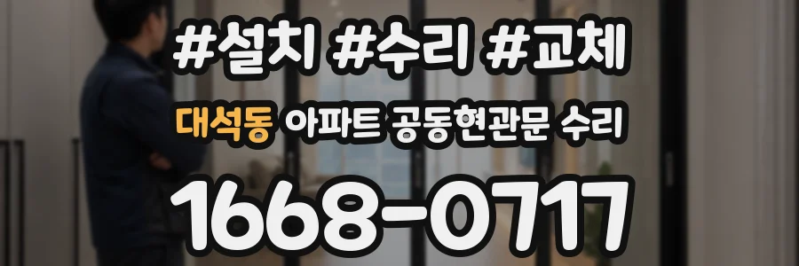 대석동 아파트 공동현관문 수리