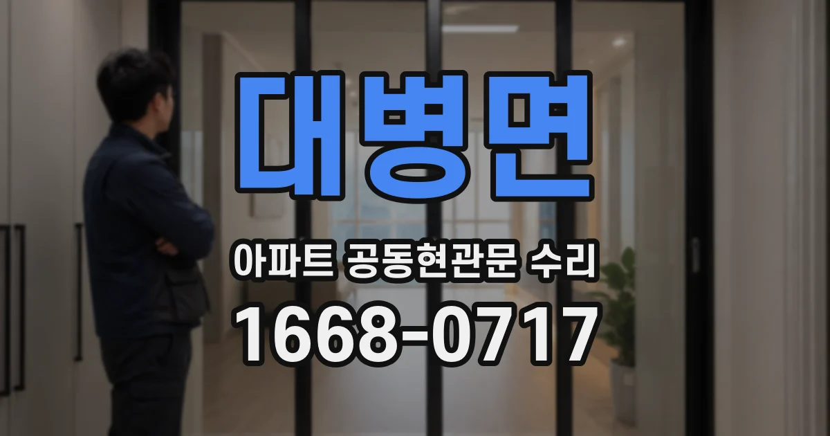 대병면 아파트 공동현관문 수리