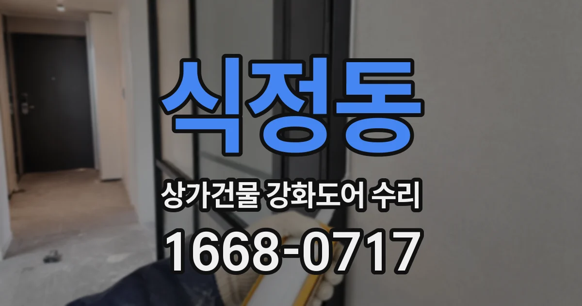 식정동 상가건물 강화도어 수리