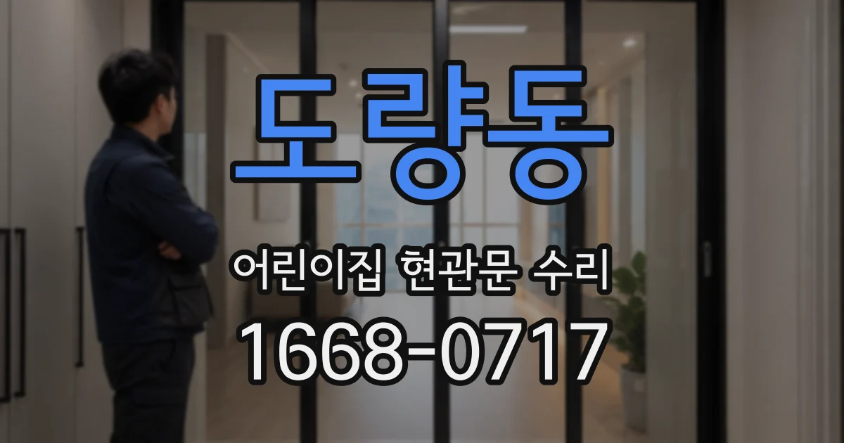 도량동 어린이집 현관문 수리