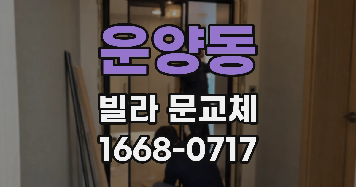 운양동 빌라 문교체