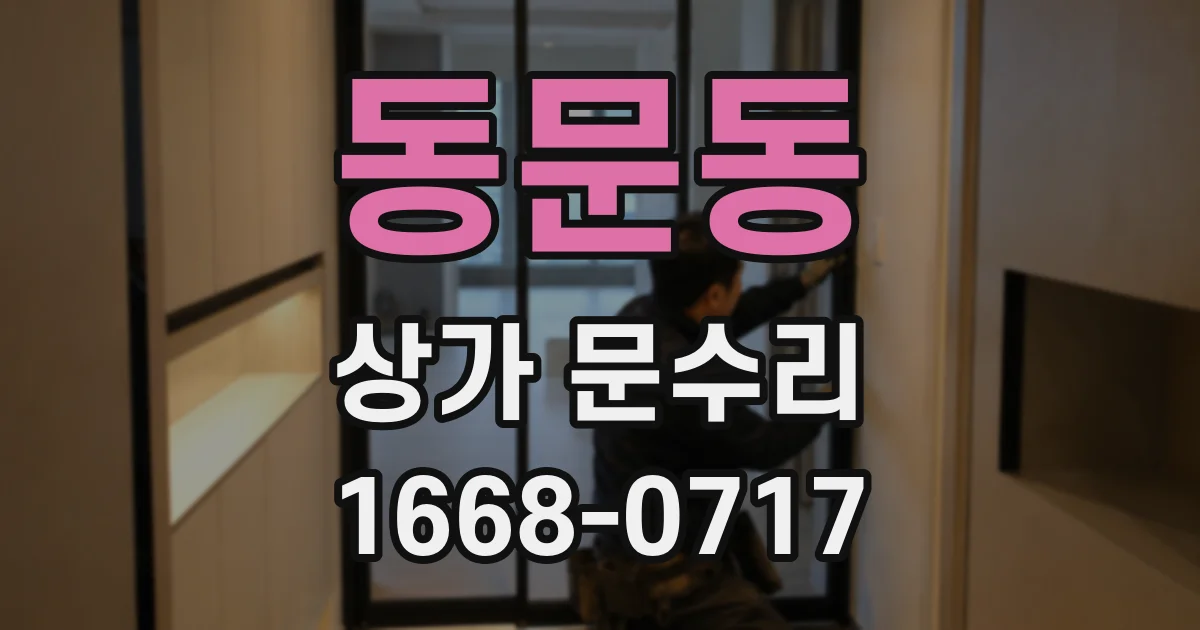 동문동 상가 문수리