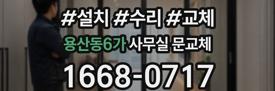 용산동6가 사무실 문교체