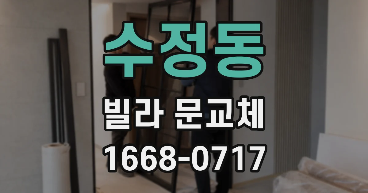 수정동 빌라 문교체
