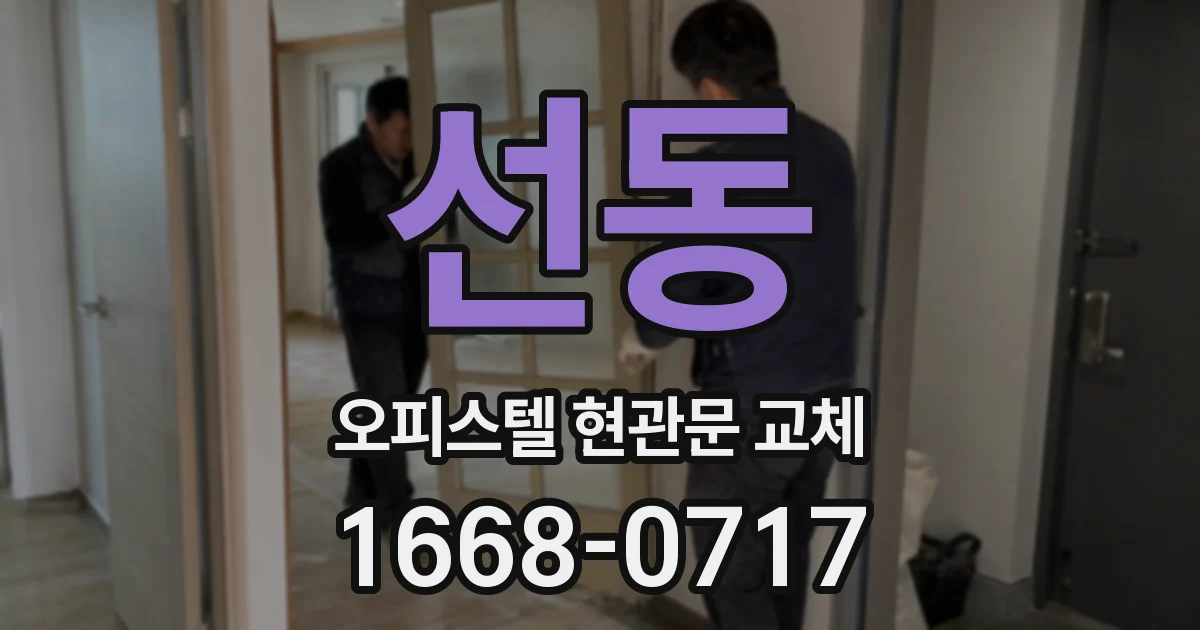 선동 오피스텔 현관문 교체