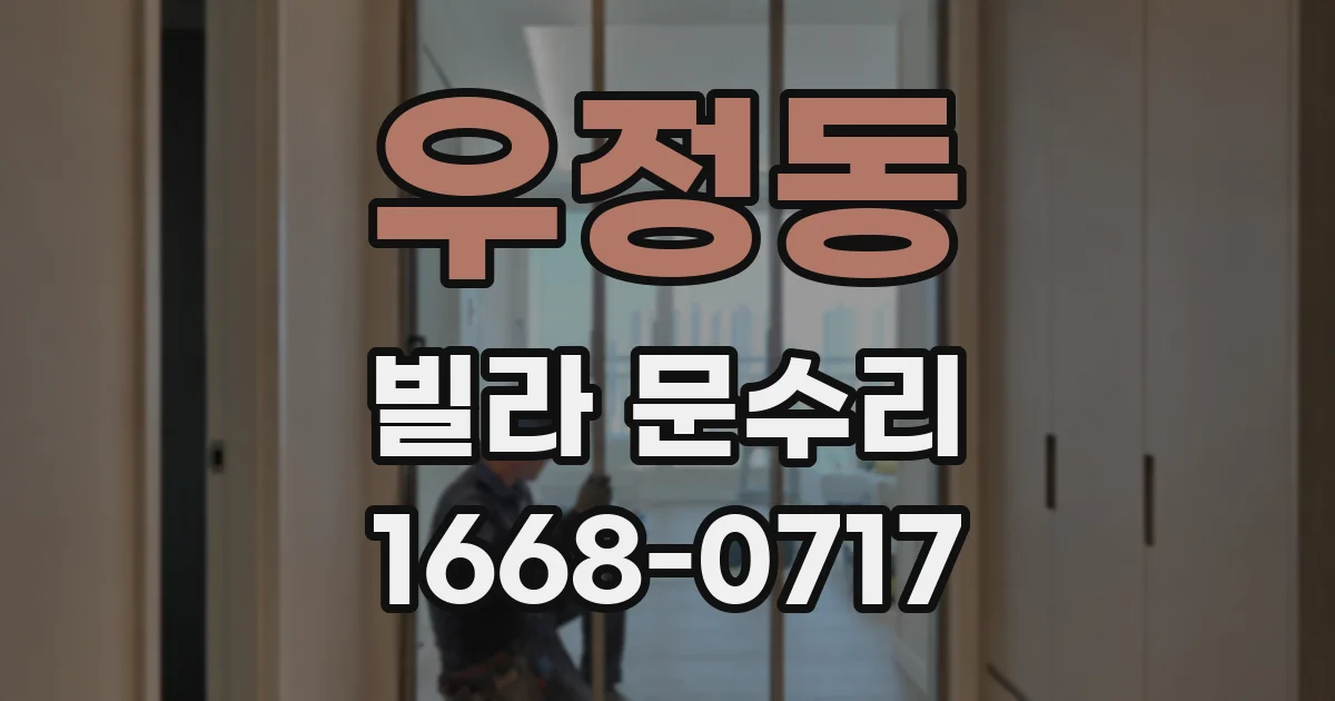 우정동 빌라 문수리
