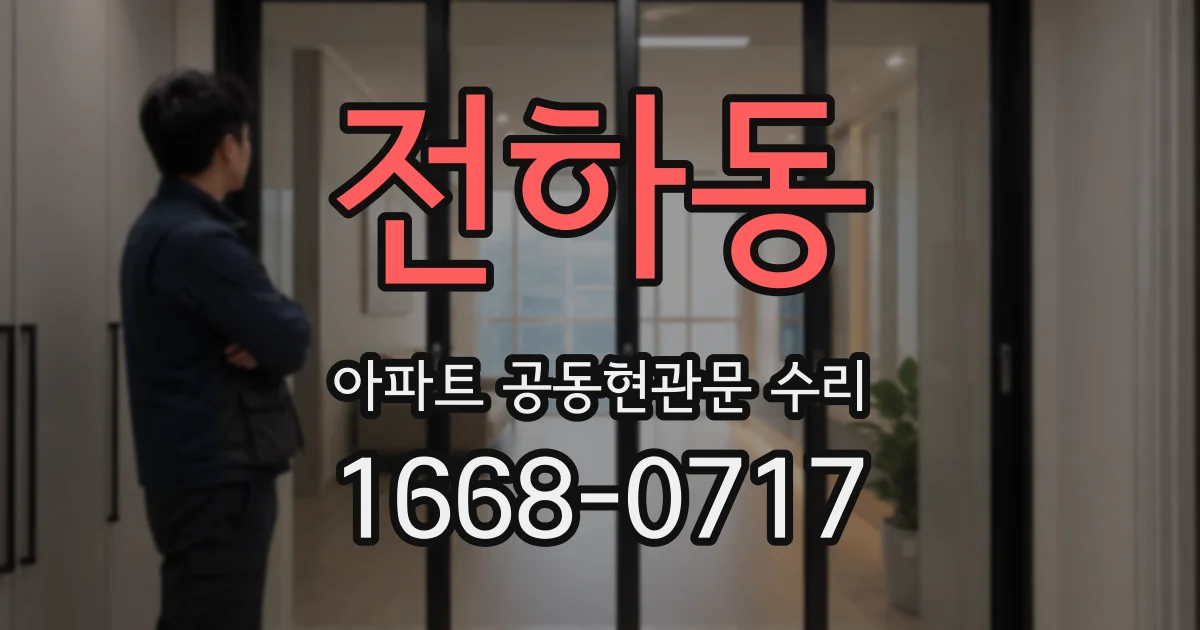 전하동 아파트 공동현관문 수리