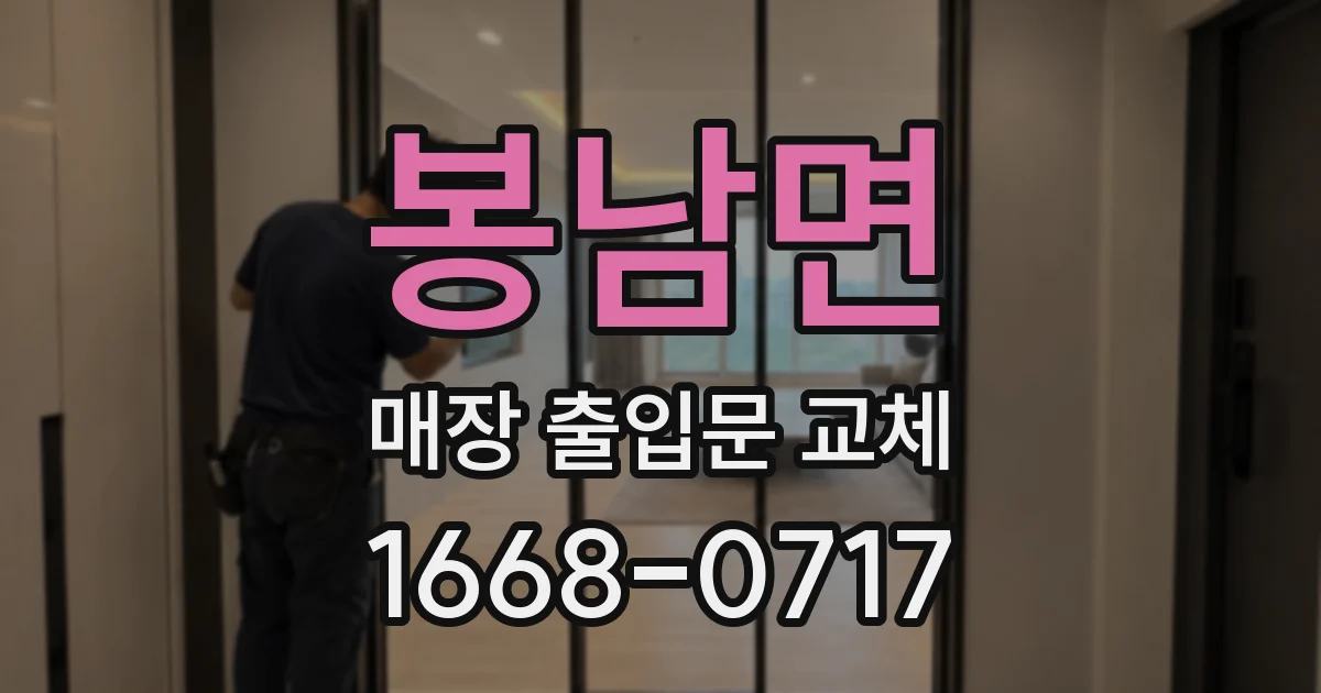 봉남면 매장 출입문 교체