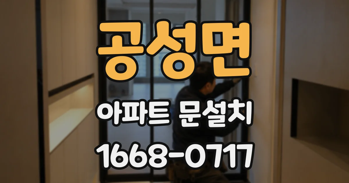 공성면 아파트 문설치
