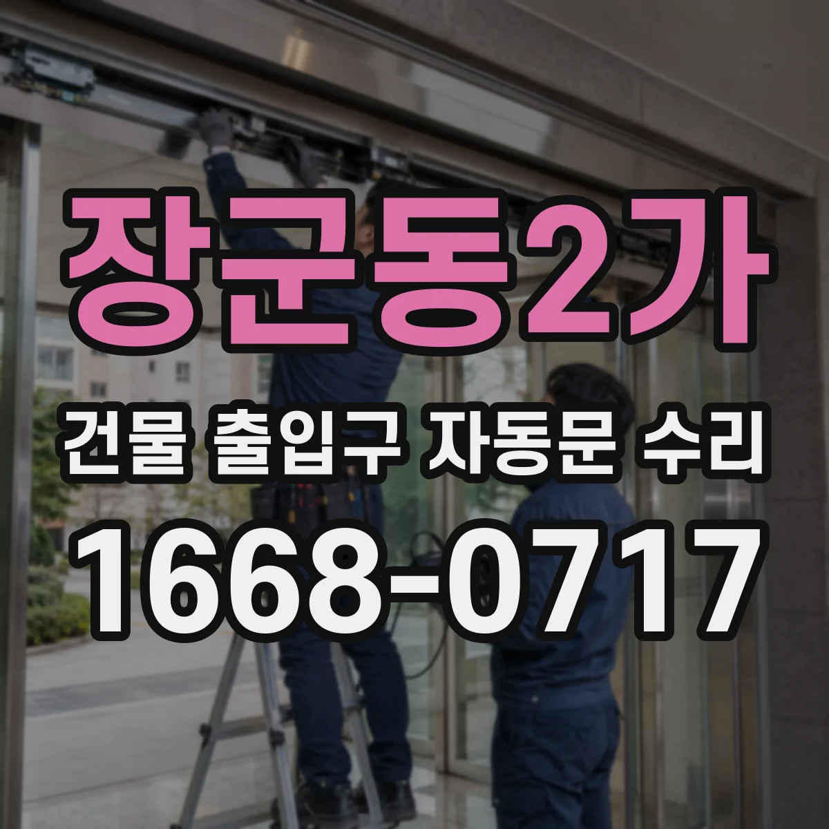 장군동2가 건물 출입구 자동문 수리