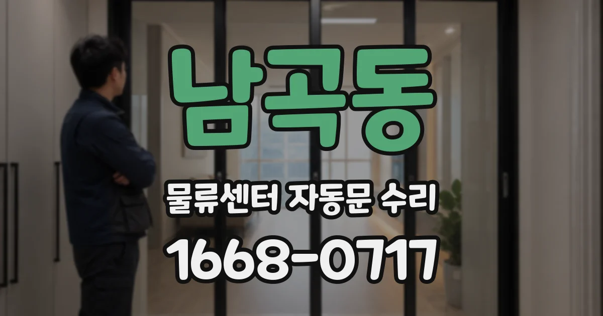 남곡동 물류센터 자동문 수리