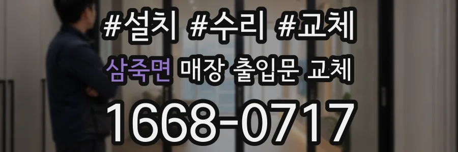 삼죽면 매장 출입문 교체